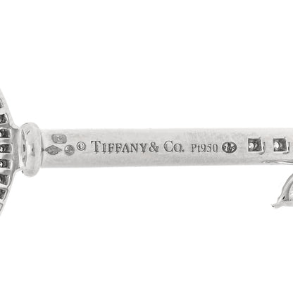 Tiffany Platinum Diamond Garden Key Pendant 3 of 4