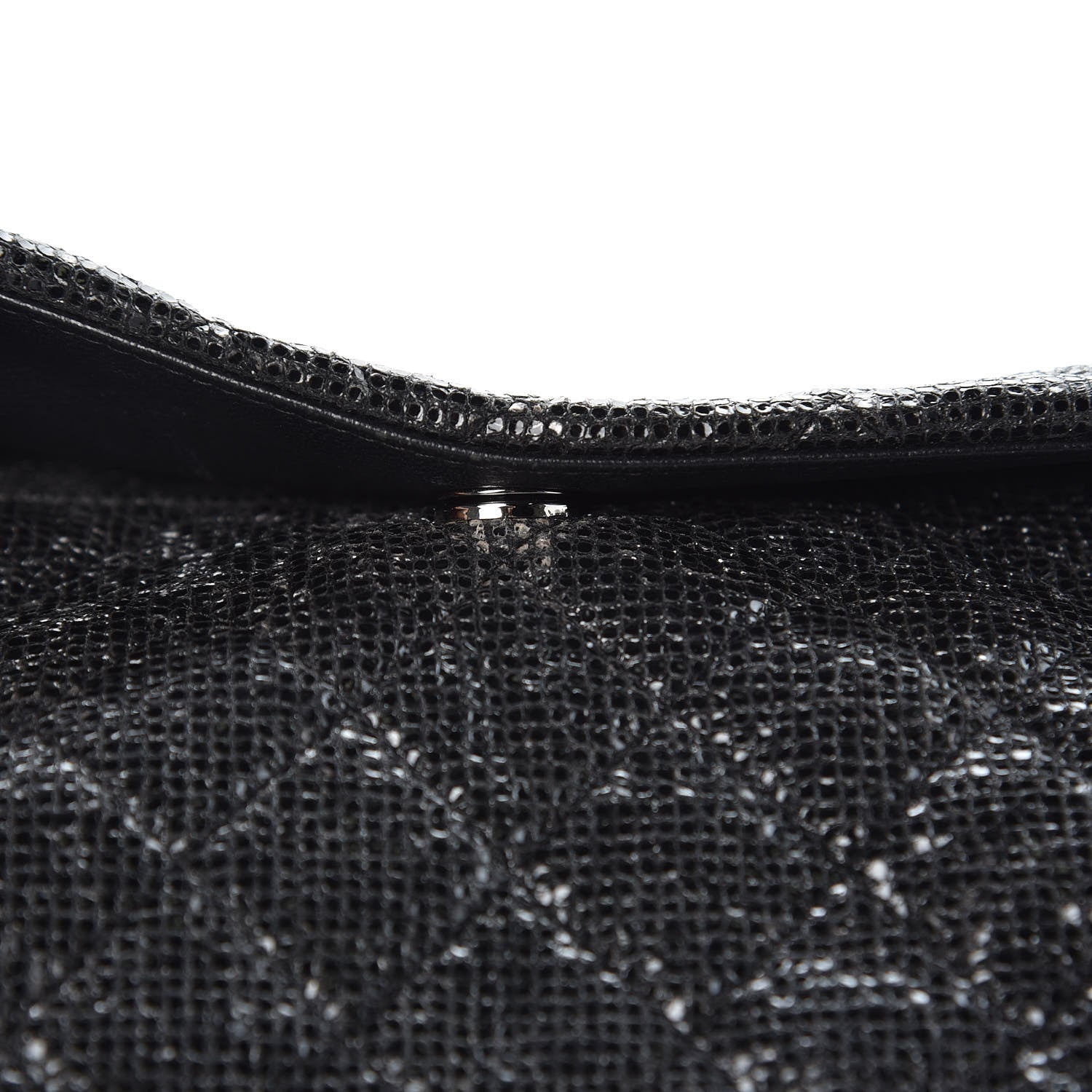 Chanel Iridescent Vinyl Quilted Clutch With Chain Black 10 of 13