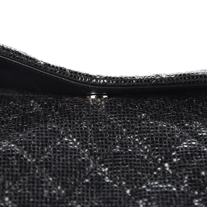 Chanel Iridescent Vinyl Quilted Clutch With Chain Black 10 of 13