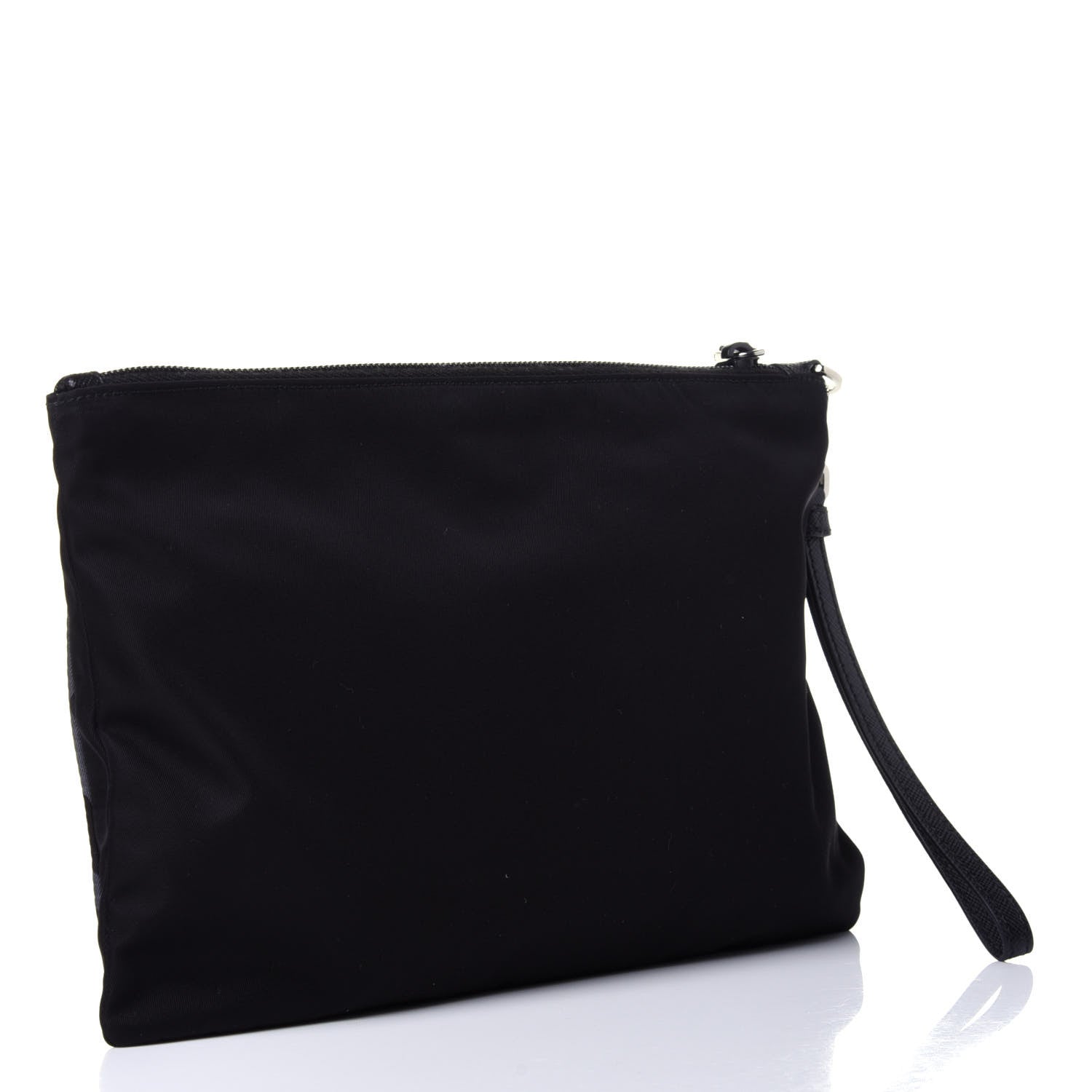 Prada Tessuto Nylon Saffiano Patch Camouflage Pouch Blue Grey Black 4 of 11