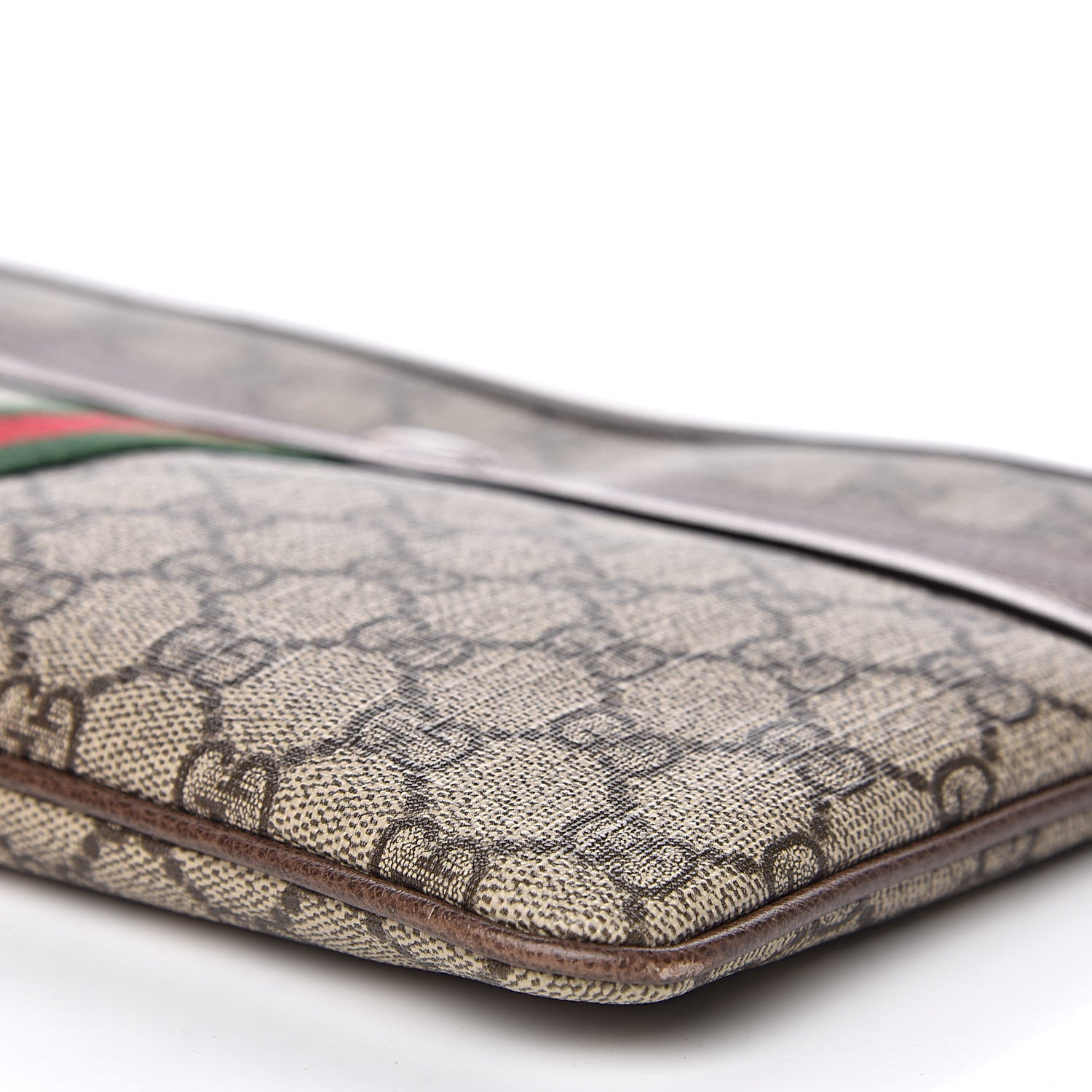 Gucci GG Supreme Monogram Large Ophidia Pouch Clutch Brown 9 of 11