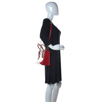Christian Dior Patent Medium Lady Dior Red 3 of 14