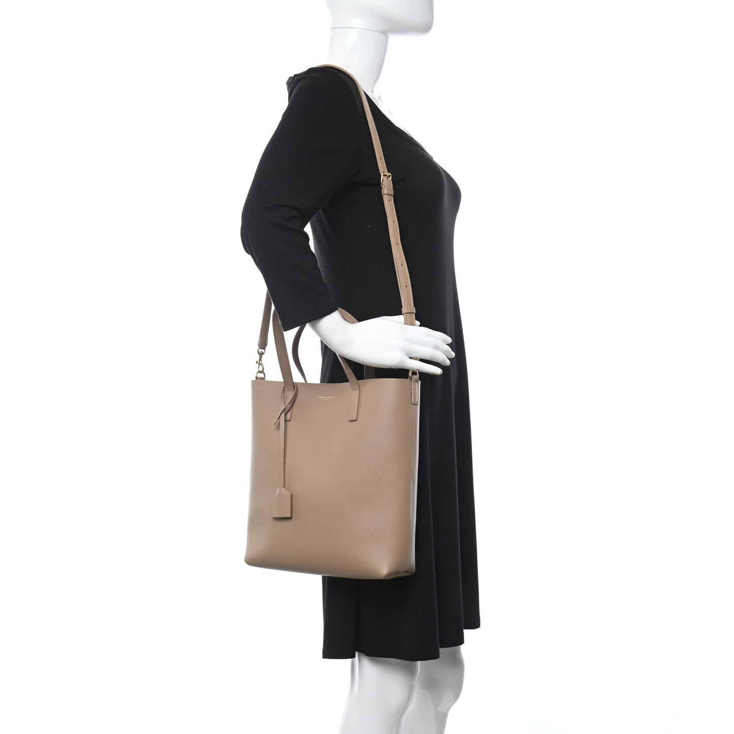Calfskin Toy Shopping Tote Dark Toffee