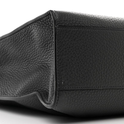 Fendi Cuoio Romano Glazed Fabric FF 1974 Peekaboo X-Lite Fit Asfalto Mou Black 9 of 11