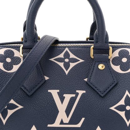 Louis Vuitton Empreinte Monogram Giant Speedy Bandouliere 20 Navy Creme 7 of 9