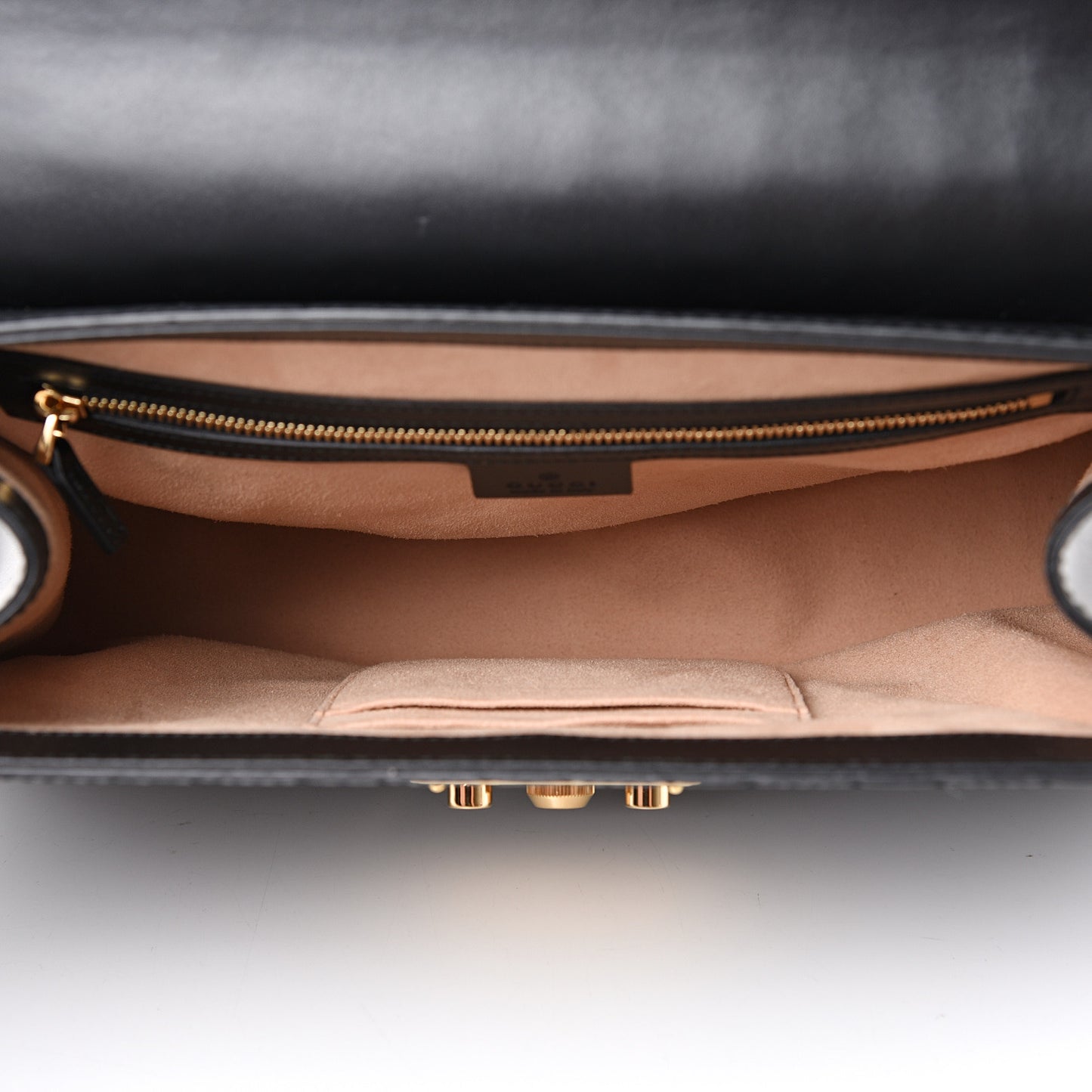 Guccissima Signature Medium Padlock Top Handle Bag Black