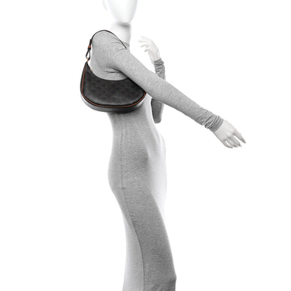 Celine Triomphe Canvas Calfskin Ava Shoulder Bag Tan 2 of 10