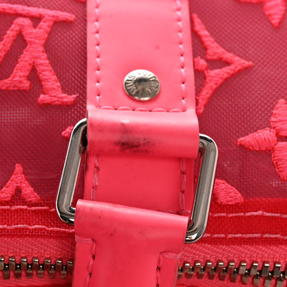 Louis Vuitton Monogram Fluo See Through Keepall Bandouliere 50 Rose 14 of 15