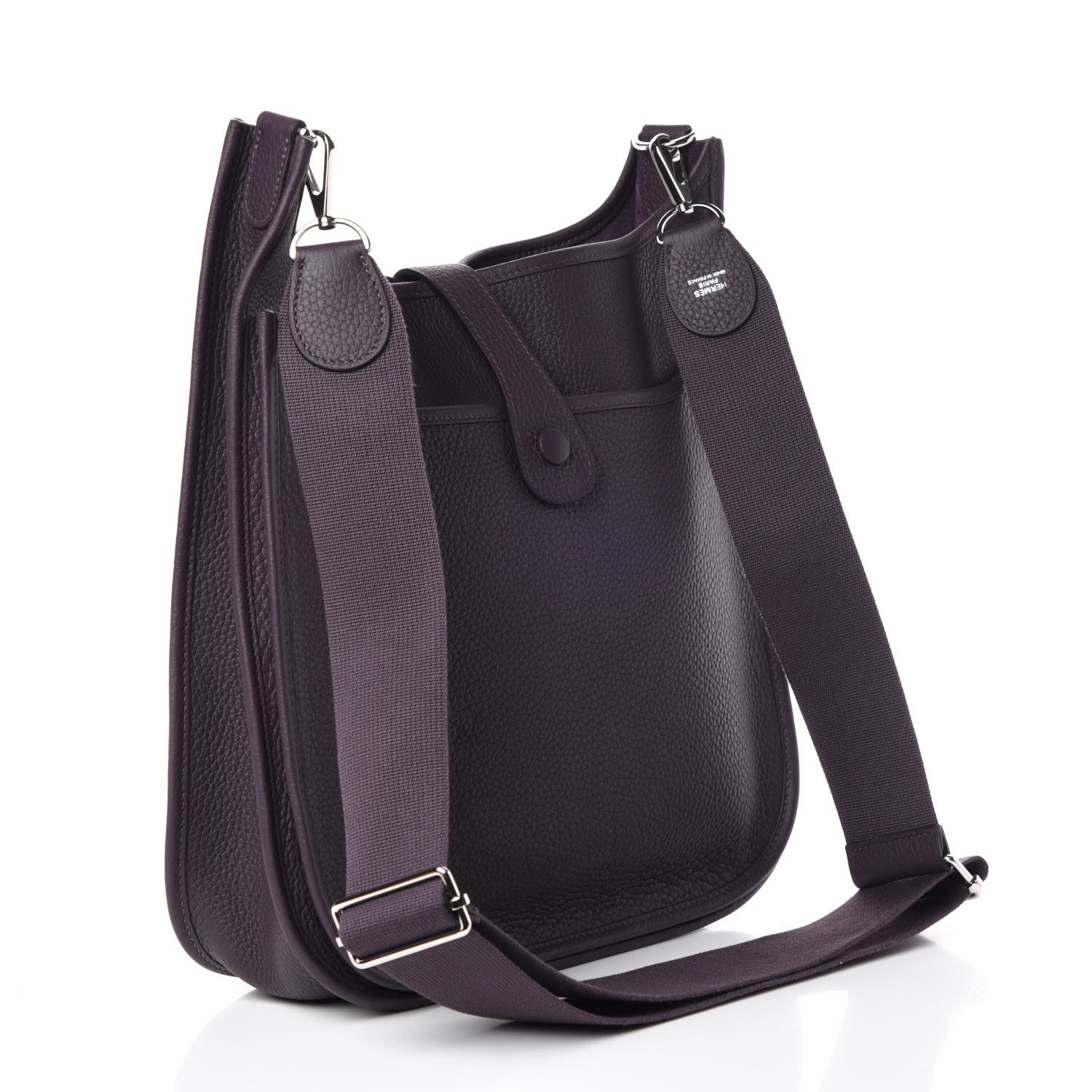 Hermes Taurillon Clemence Evelyne III GM Raisin 3 of 10