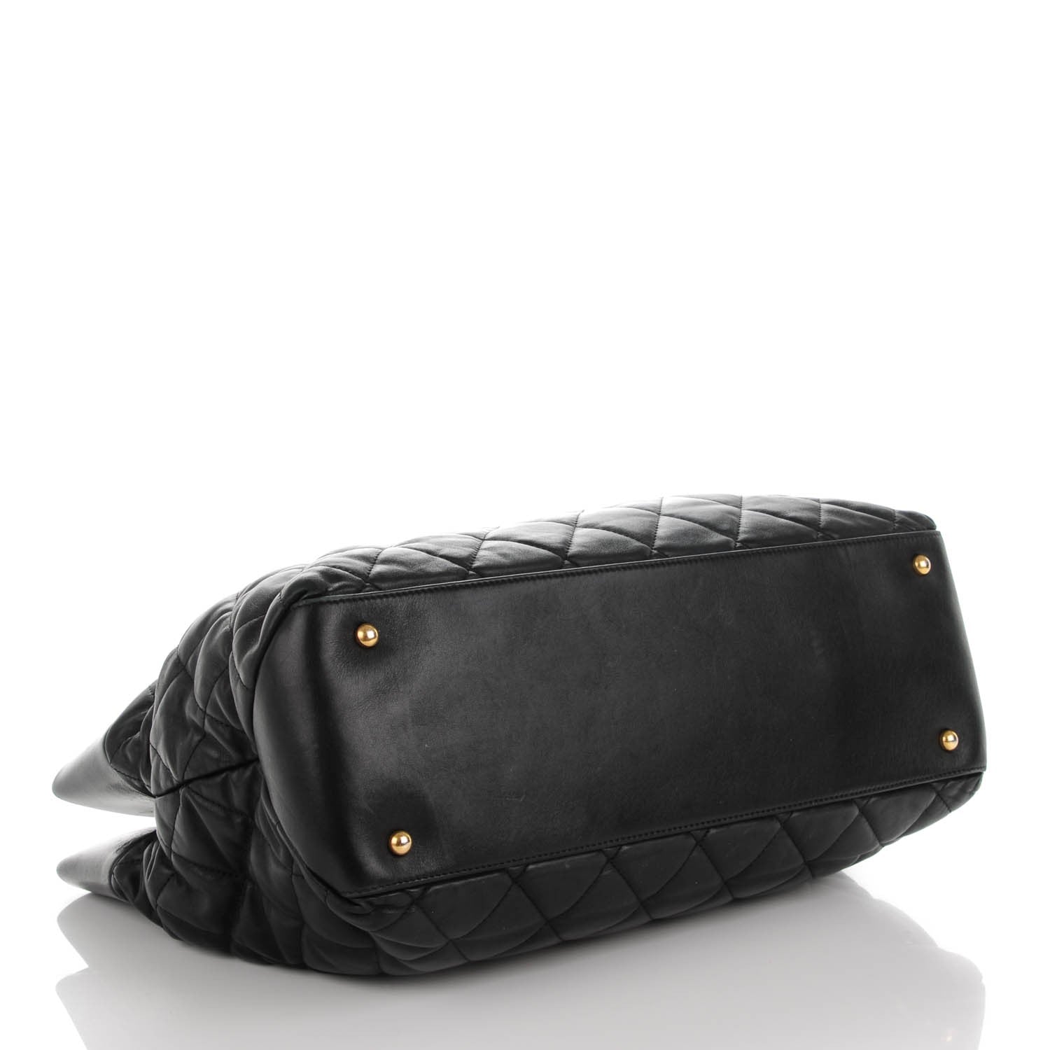Chanel Calfskin Quilted Large Soft Elegance Tote Black 4 of 9