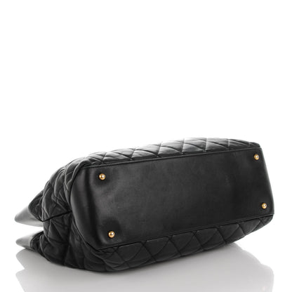 Chanel Calfskin Quilted Large Soft Elegance Tote Black 4 of 9