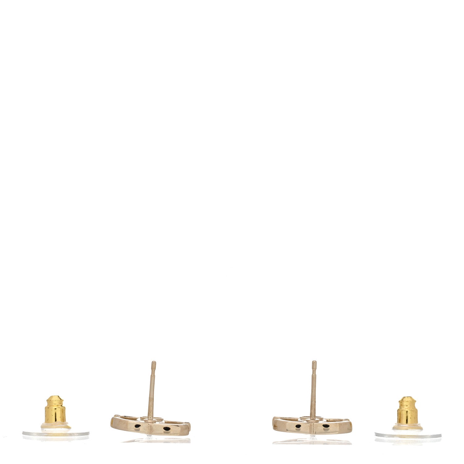 Chanel Crystal CC Earrings Gold 3 of 5