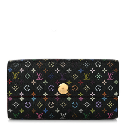 Louis Vuitton Monogram Multicolor Sarah Wallet Black Pistache 1 of 11