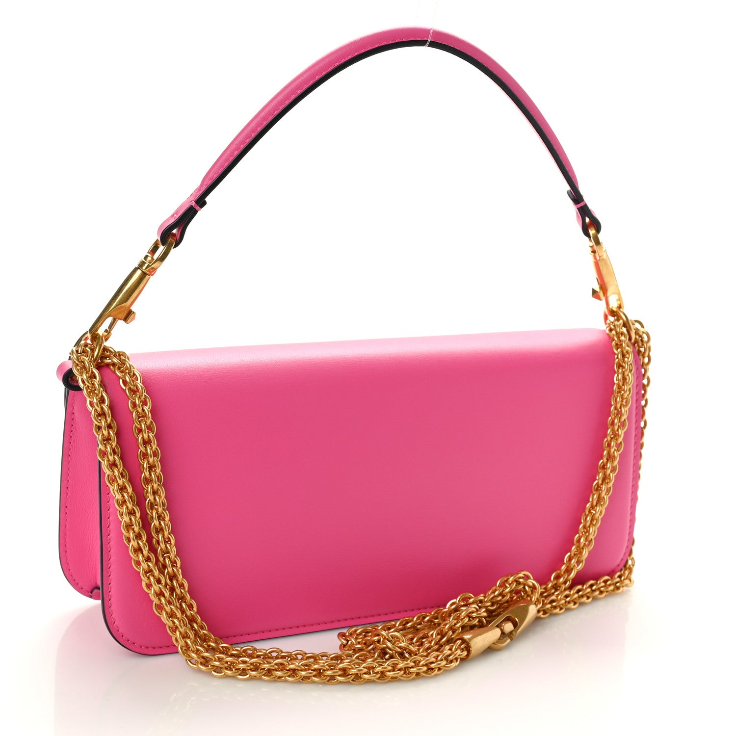 Valentino Garavani Calfskin Vlogo Loco Shoulder Bag Feminine Pink 2 of 8