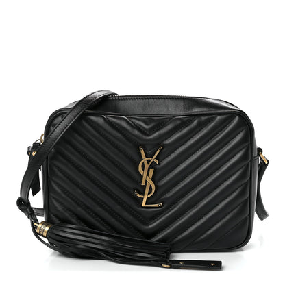Saint Laurent Calfskin Matelasse Monogram Lou Camera Bag Black 1 of 13