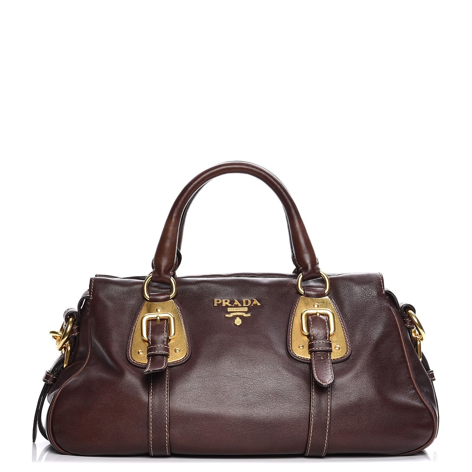 Prada Soft Calf Shopping Satchel Nocciolo 1 of 15