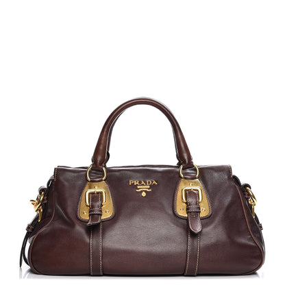 Prada Soft Calf Shopping Satchel Nocciolo 1 of 15