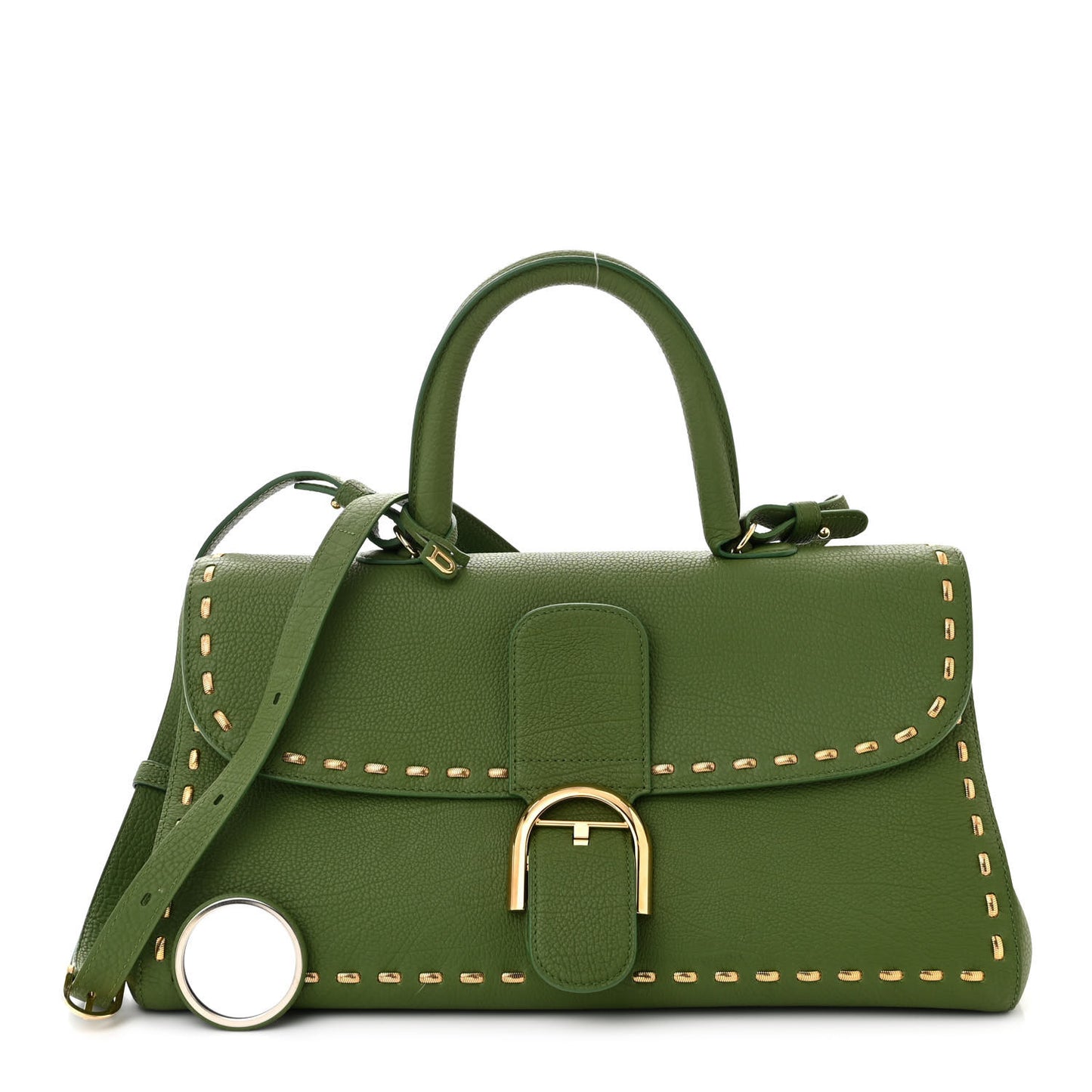 Rodeo Calfskin Surprique Brillant East West Satchel Green