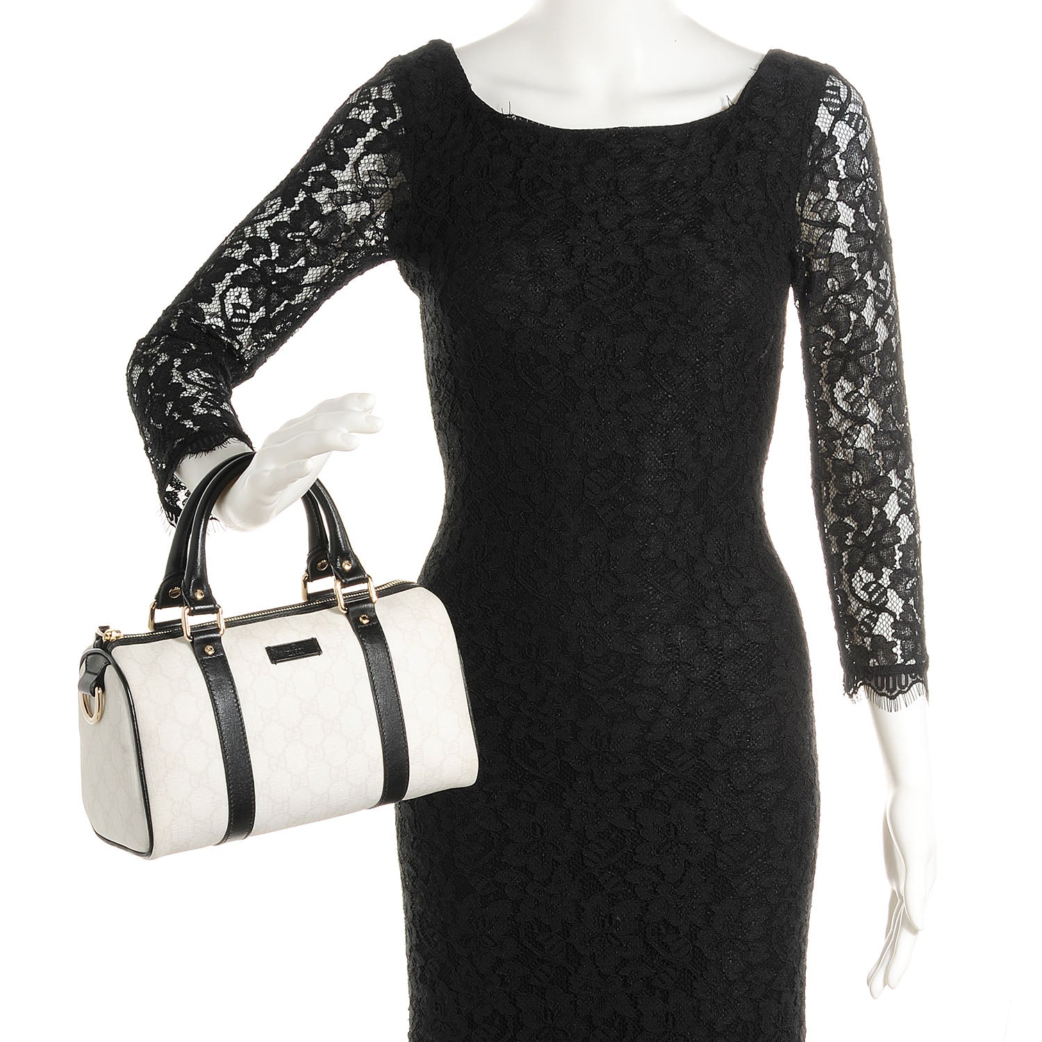 Gucci GG Plus Monogram Small Joy Boston Black White 2 of 8