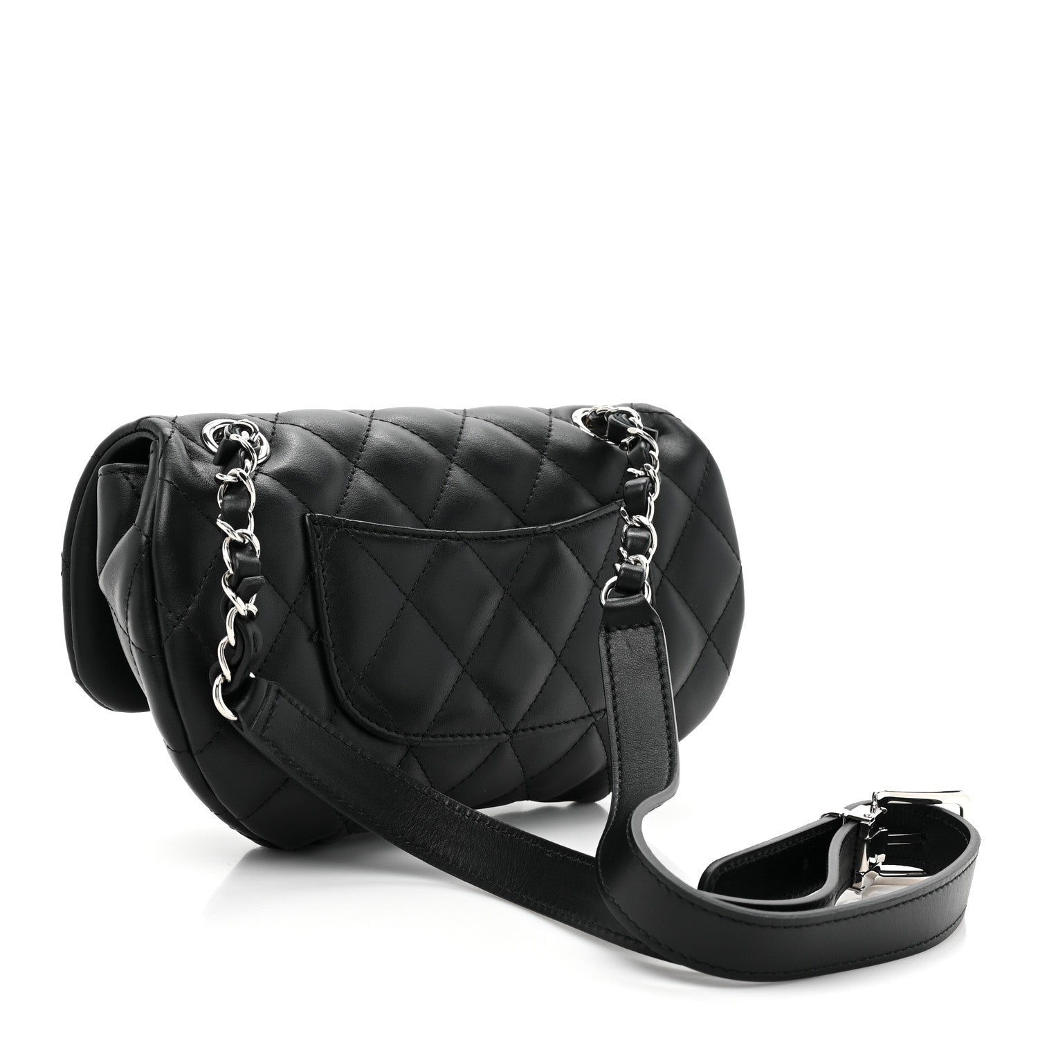 Chanel Calfskin Quilted CC Uniform Flap Belt Bag Black 3 of 9