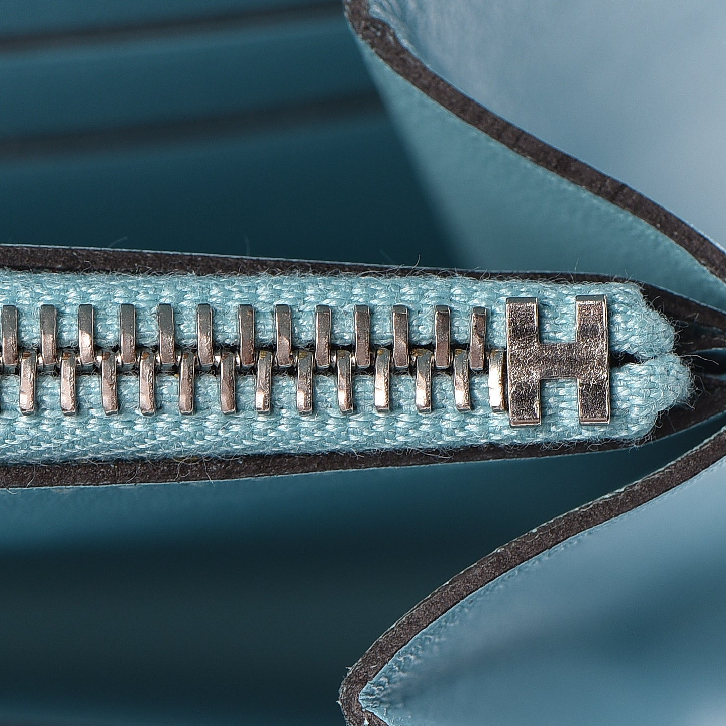 Tadelakt Lizard Constance Long Wallet Bleu Atoll Ficelle