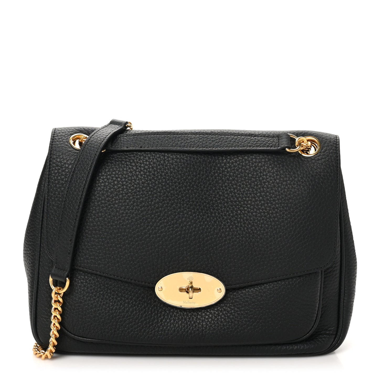 Heavy Grained Calfskin Darley Satchel Black