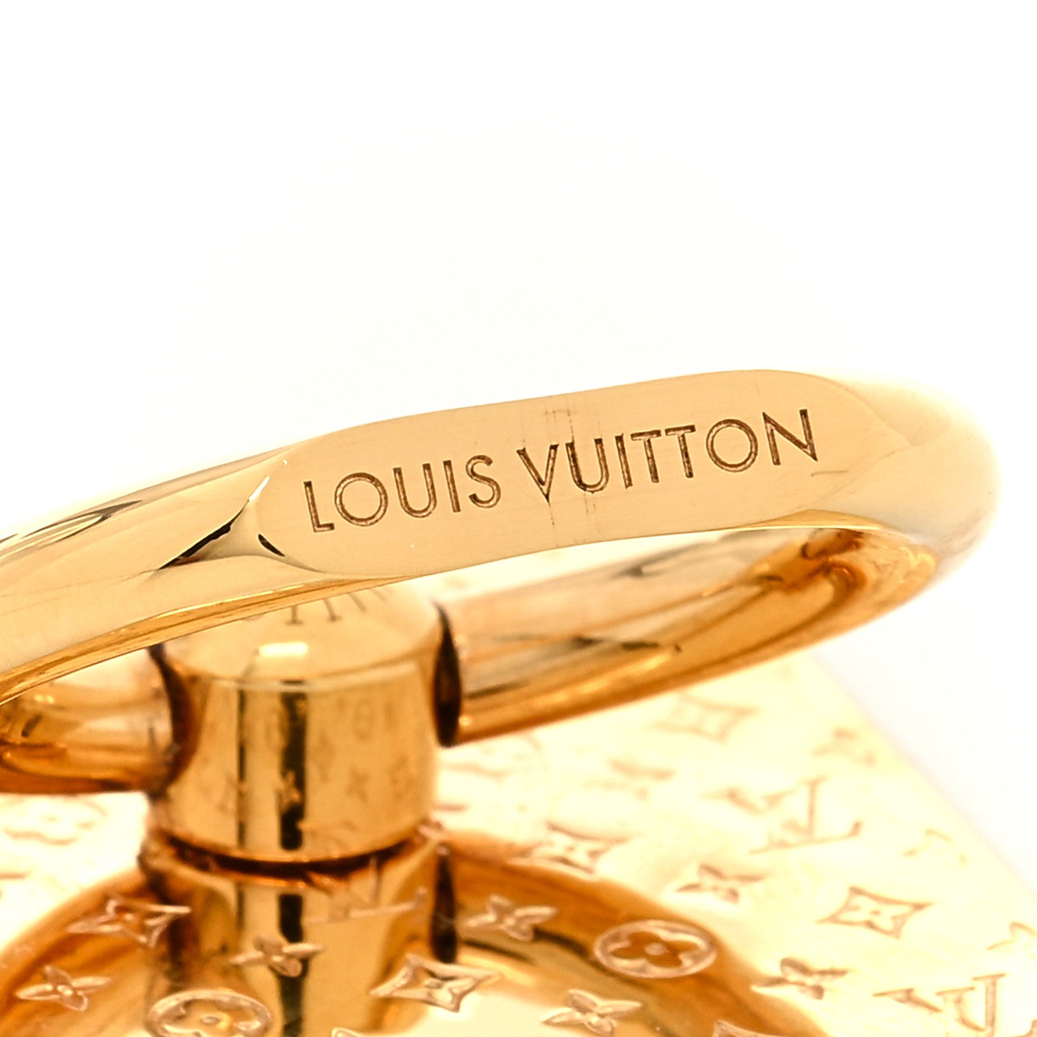 Louis Vuitton Nanogram Phone Ring Holder Gold 3 of 3