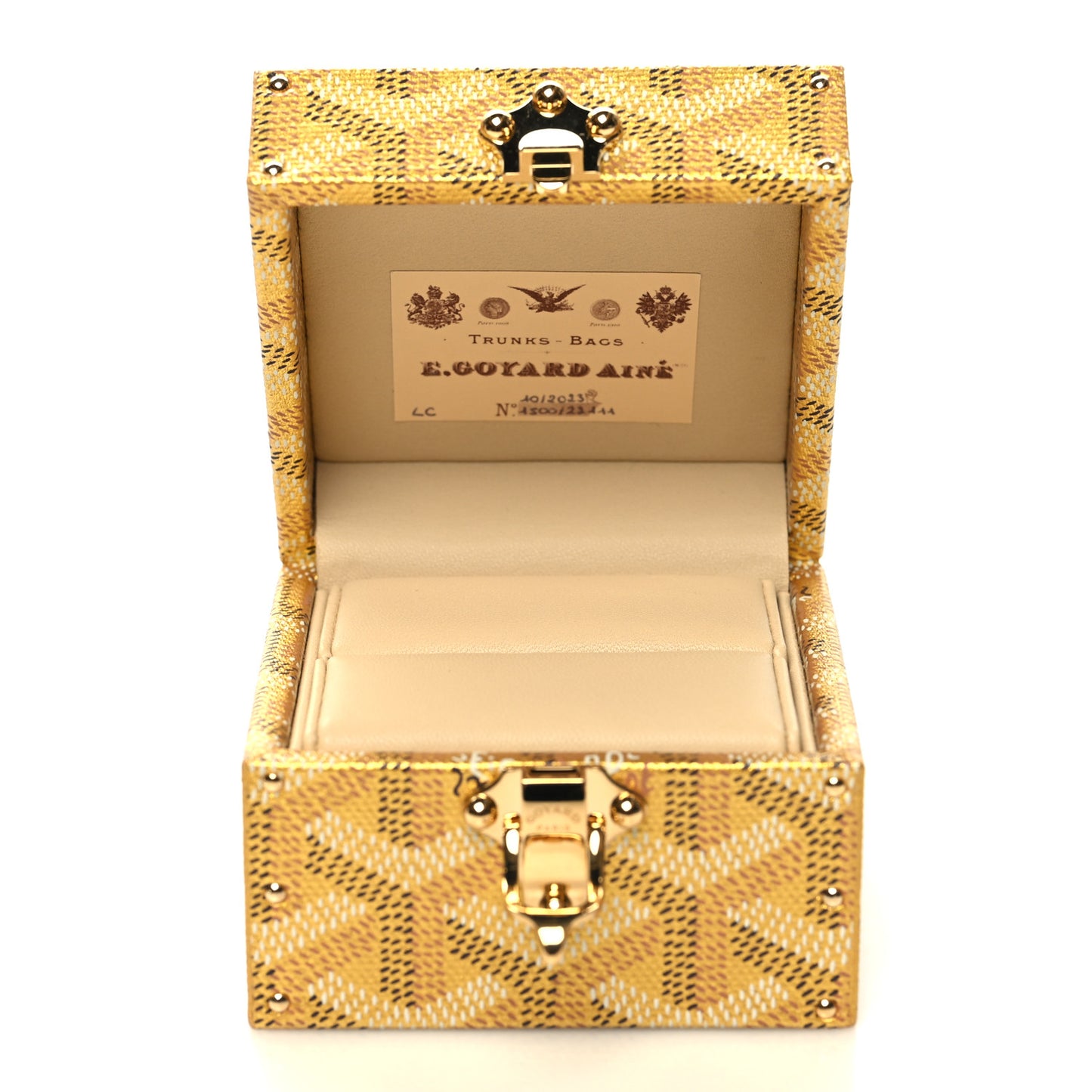 Goyardine Precious Metals Regence Mini Trunk Gold