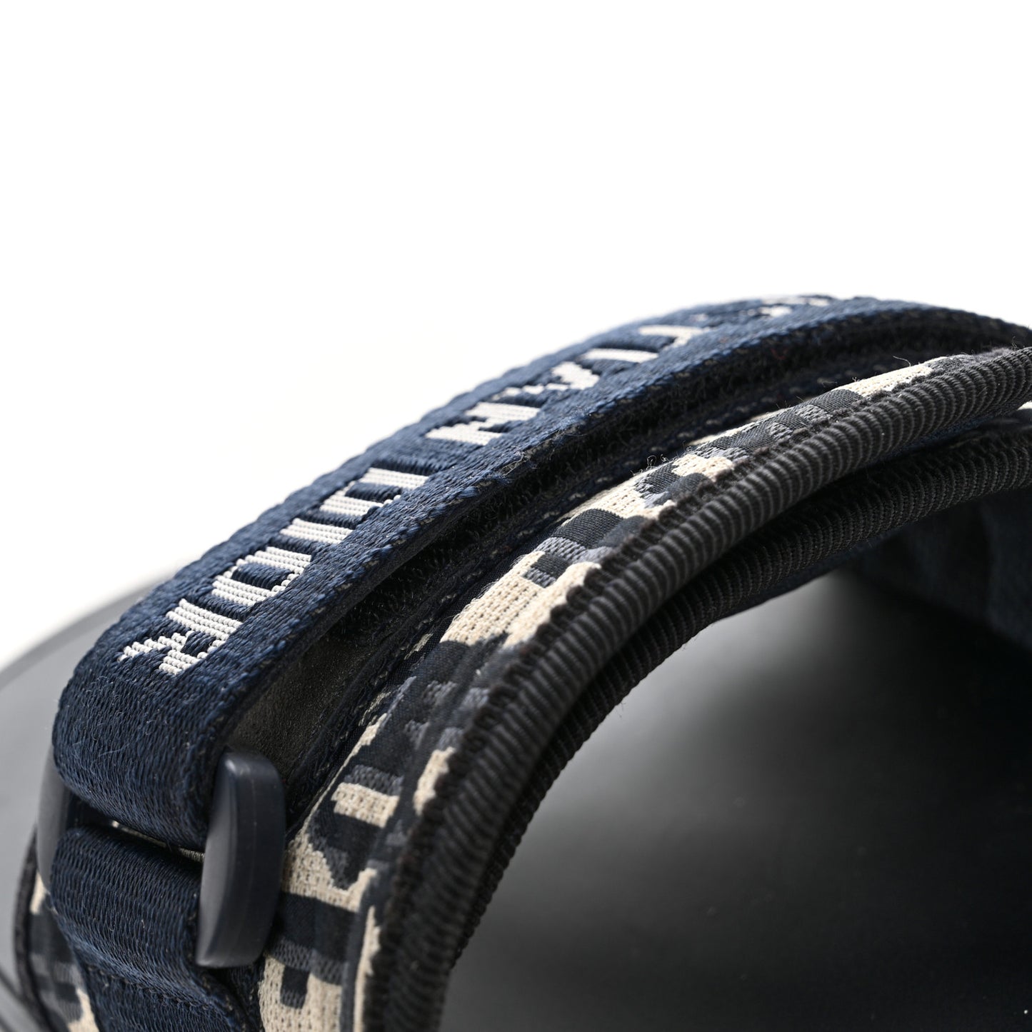 Nylon Oblique Dio(r)evolution Slide Sandals 36 Deep Blue