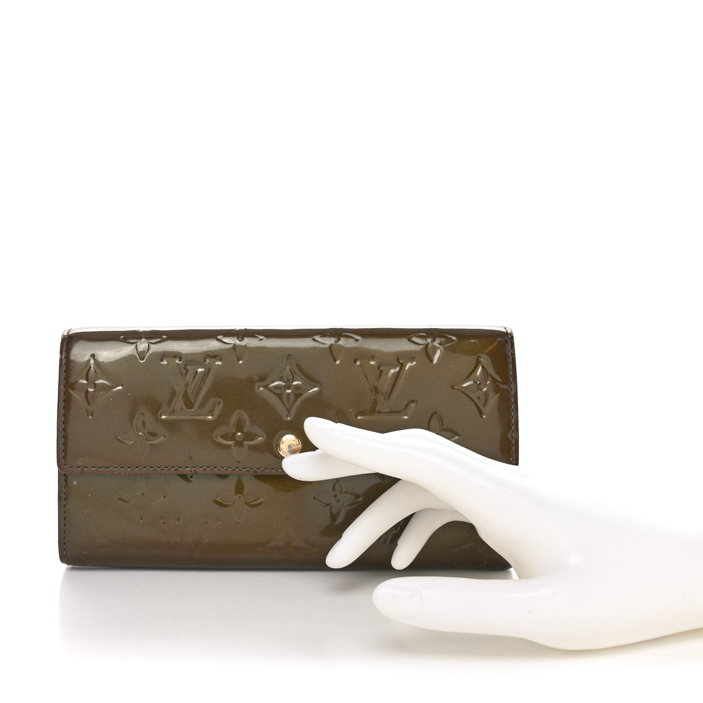 Vernis Sarah Wallet Vert Bronze