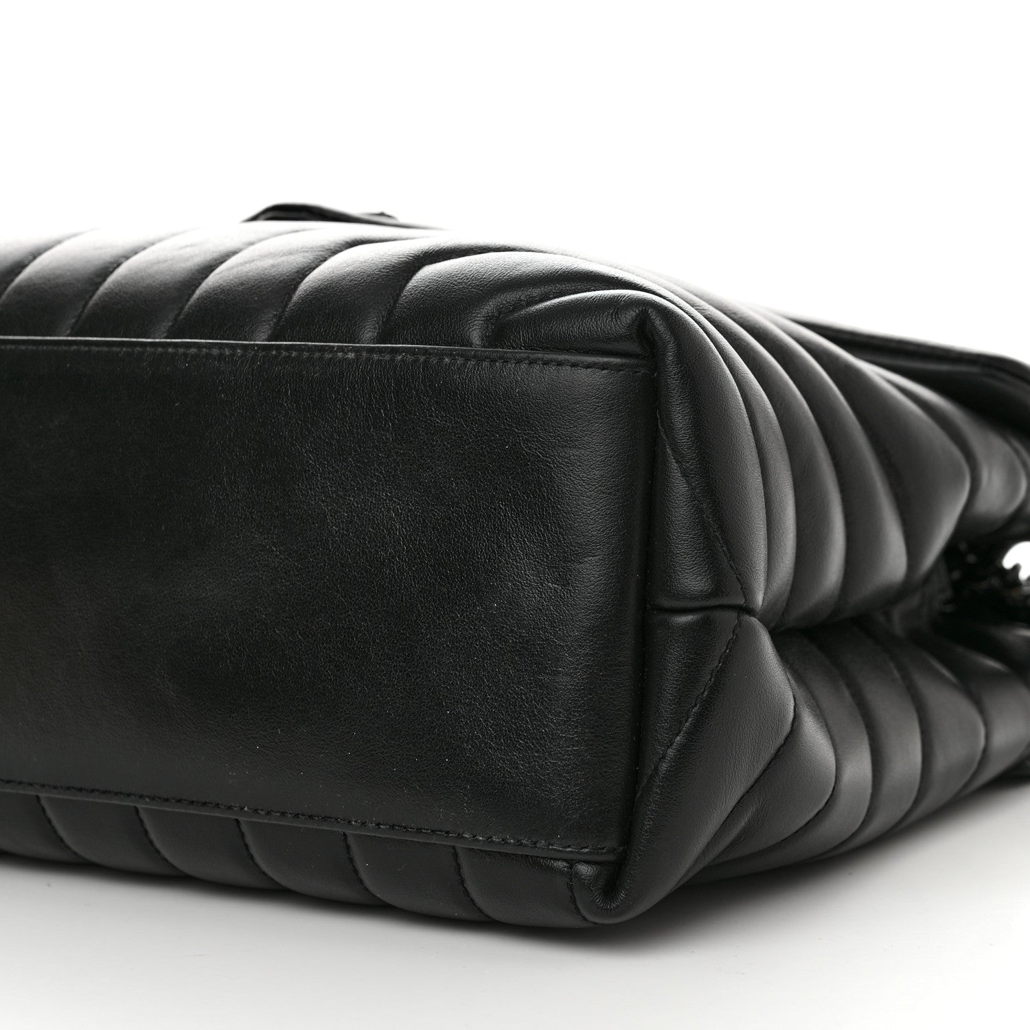 Saint Laurent Calfskin Y Quilted Monogram Monochrome Medium Loulou Chain Satchel Black 10 of 10