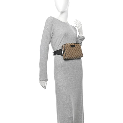 Gucci Monogram Dollar Calfskin Belt Bag Beige Ebony Testa di Moro Marrone Scuro 2 of 11