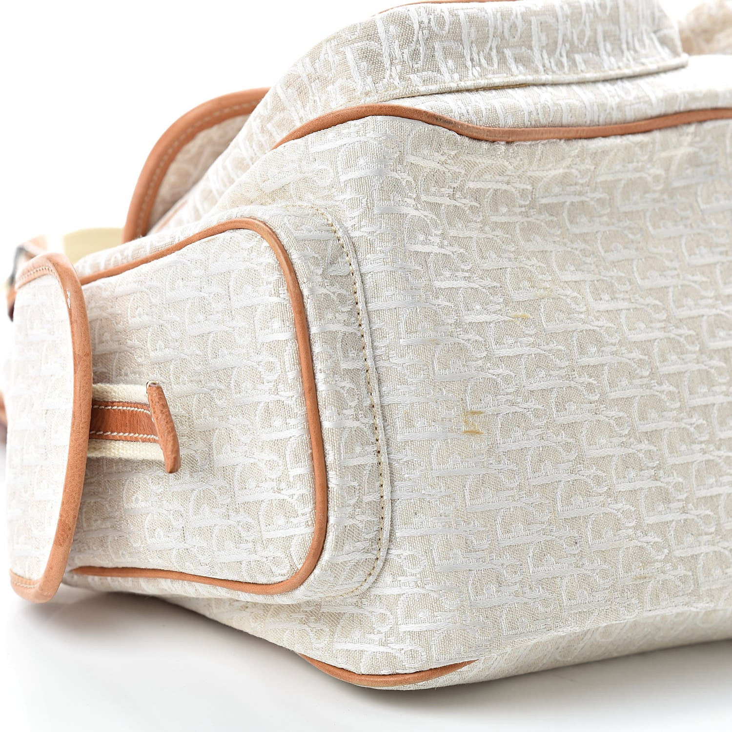 Christian Dior Monogram Tote White Tan 9 of 18
