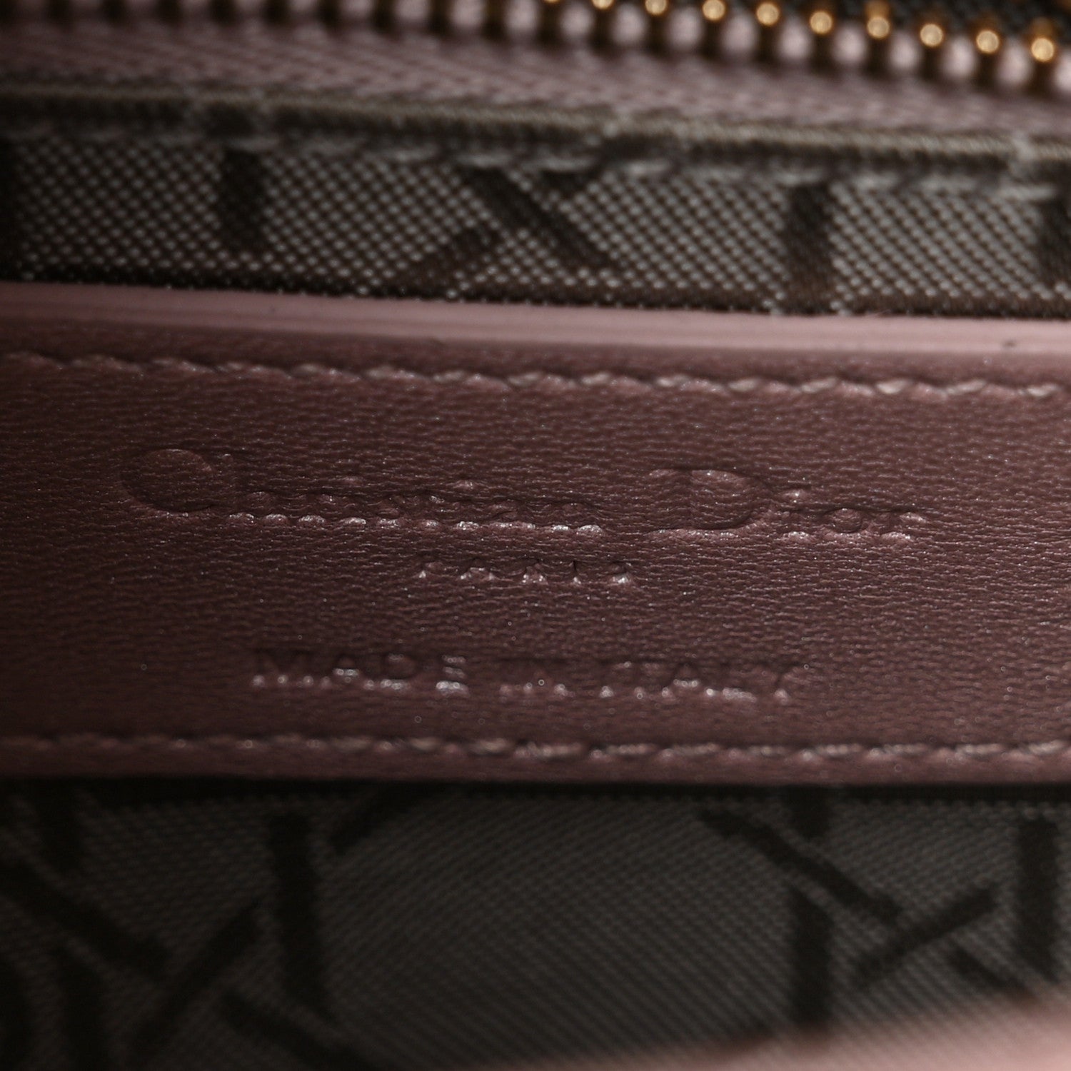 Christian Dior Metallic Lambskin Cannage Mini Lady Dior  Lotus 5 of 10