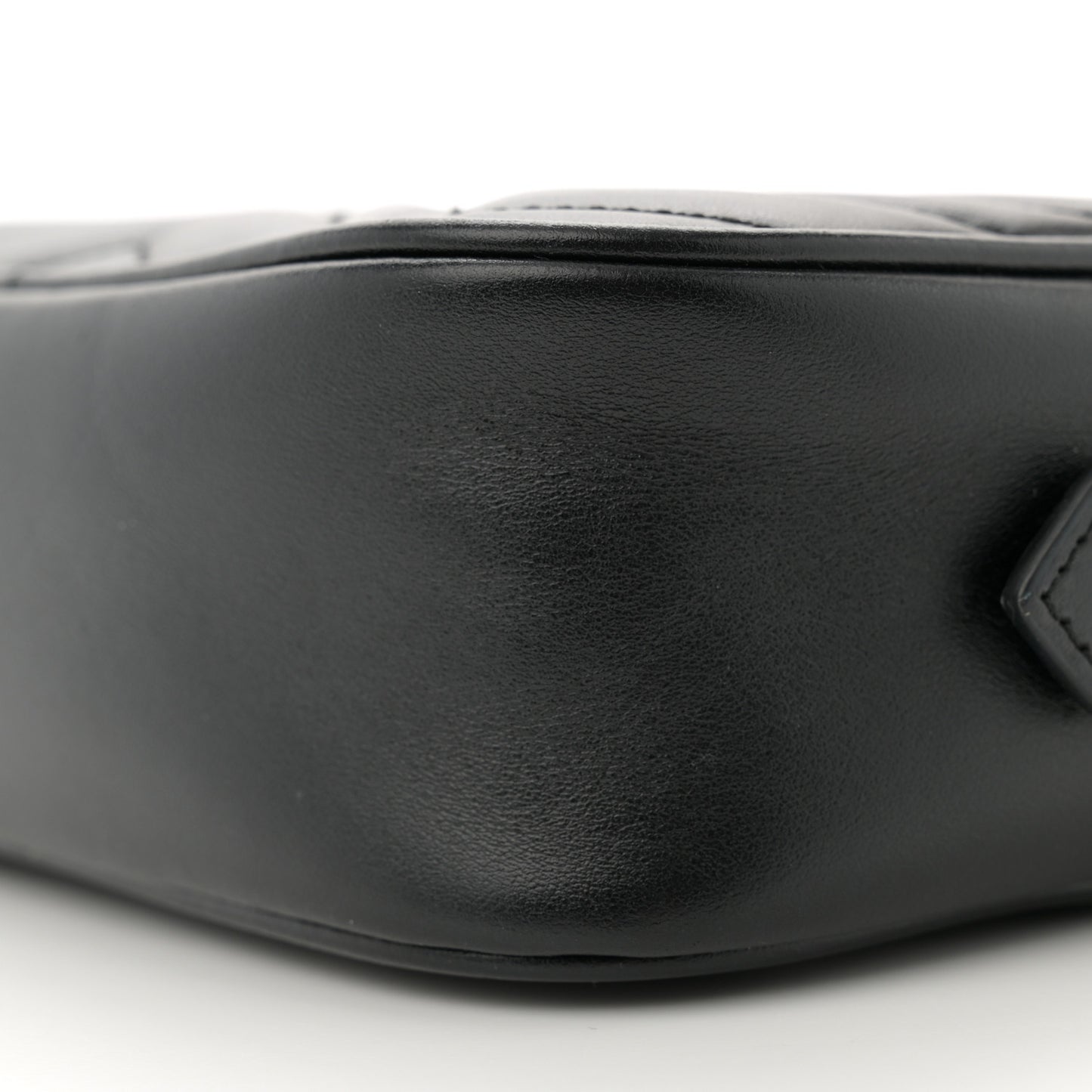 Calfskin Matelasse Mini GG Marmont Chain Shoulder Bag Black