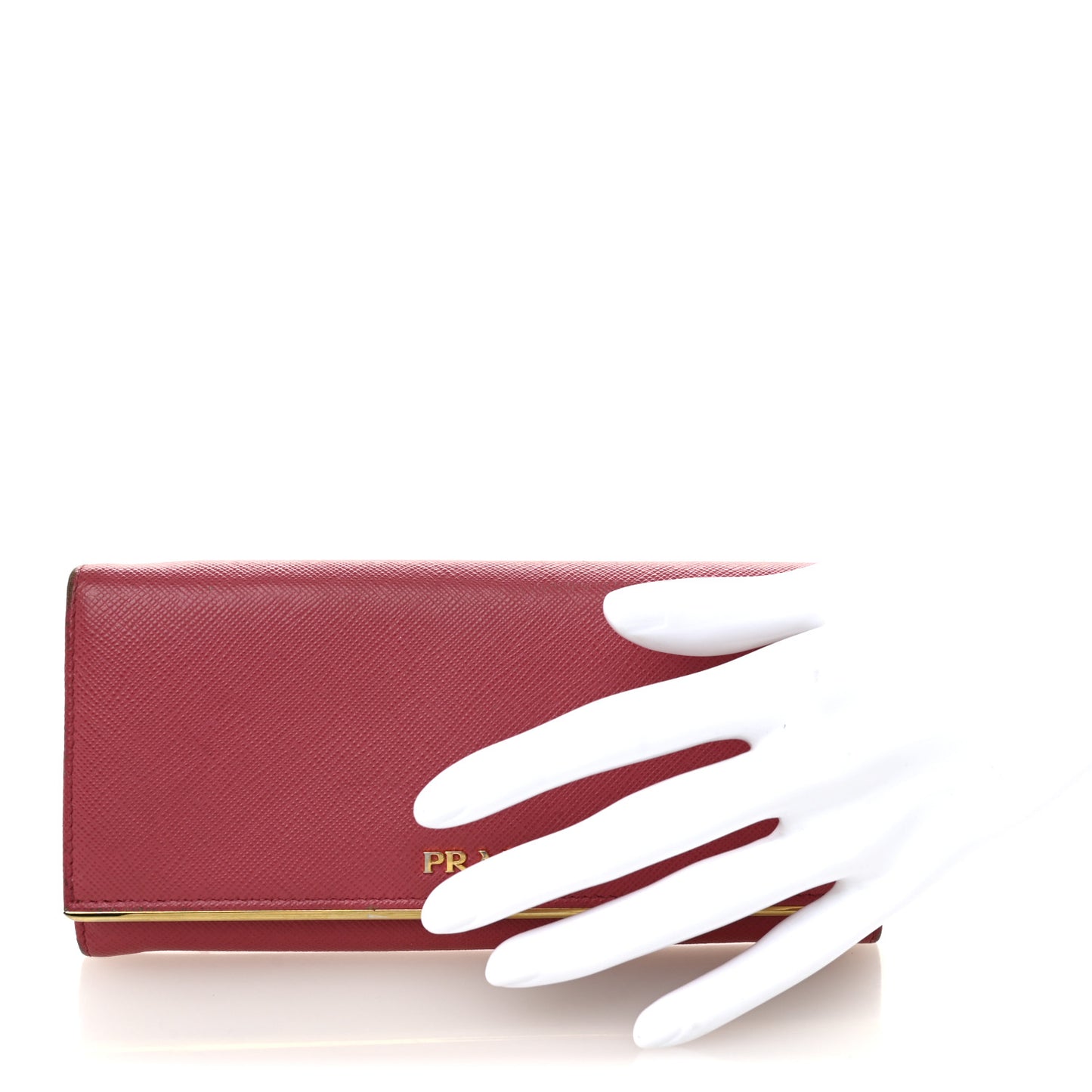 Saffiano Metal Continental Flap Wallet Peonia
