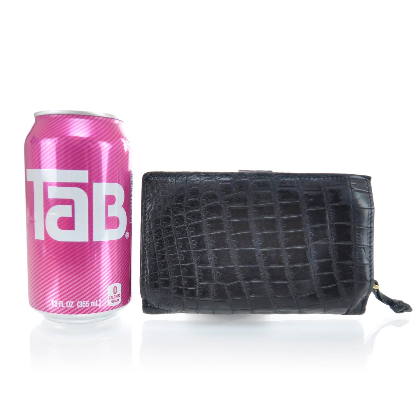 Crocodile Clutch Wallet Black