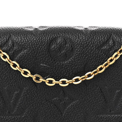 Louis Vuitton Empreinte Pochette Felicie Chain Wallet Black 10 of 13
