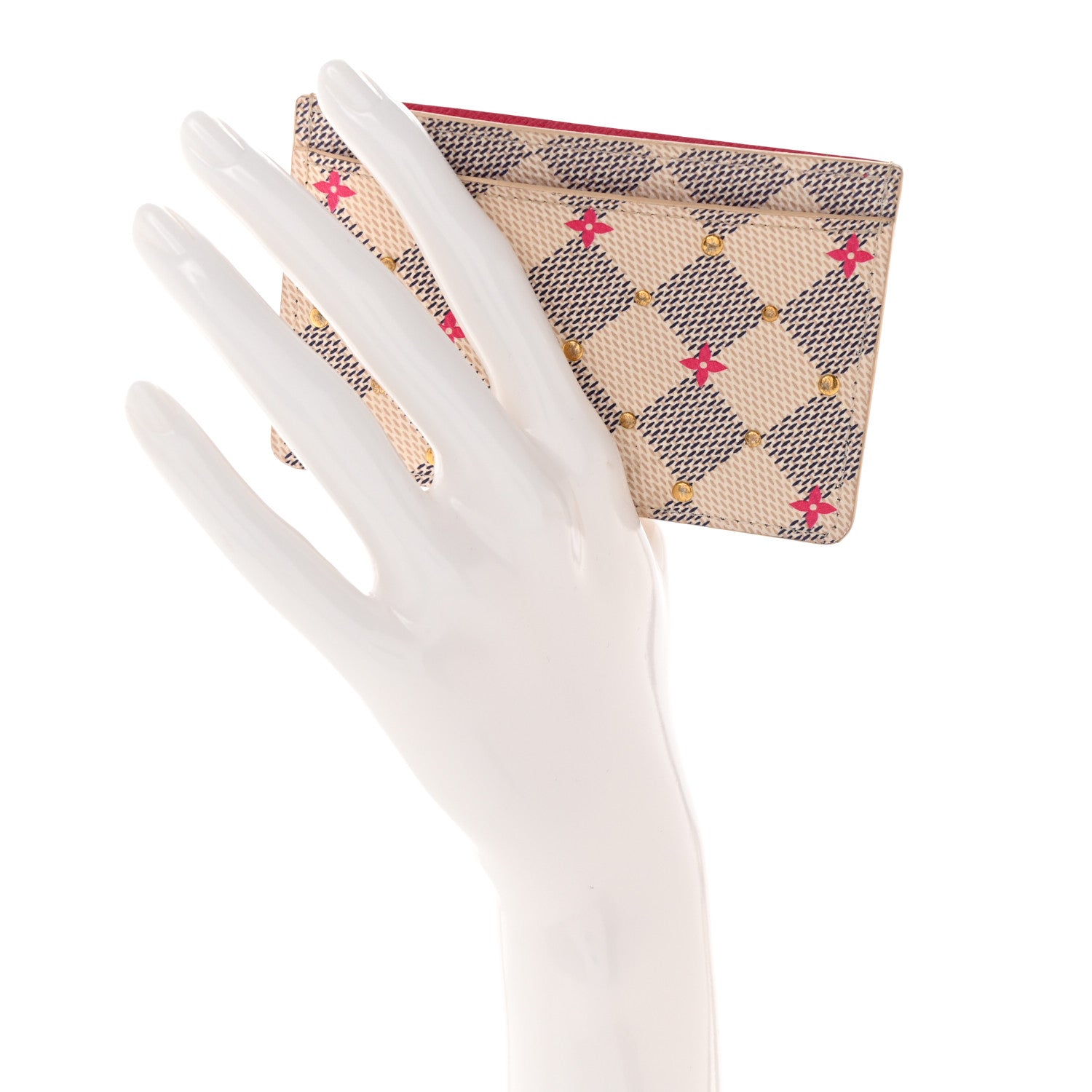 Louis Vuitton Damier Azur Studded Card Holder 2 of 10