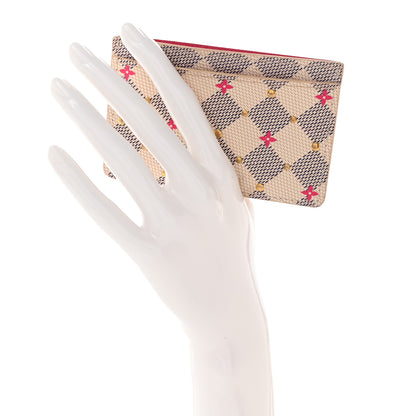 Louis Vuitton Damier Azur Studded Card Holder 2 of 10