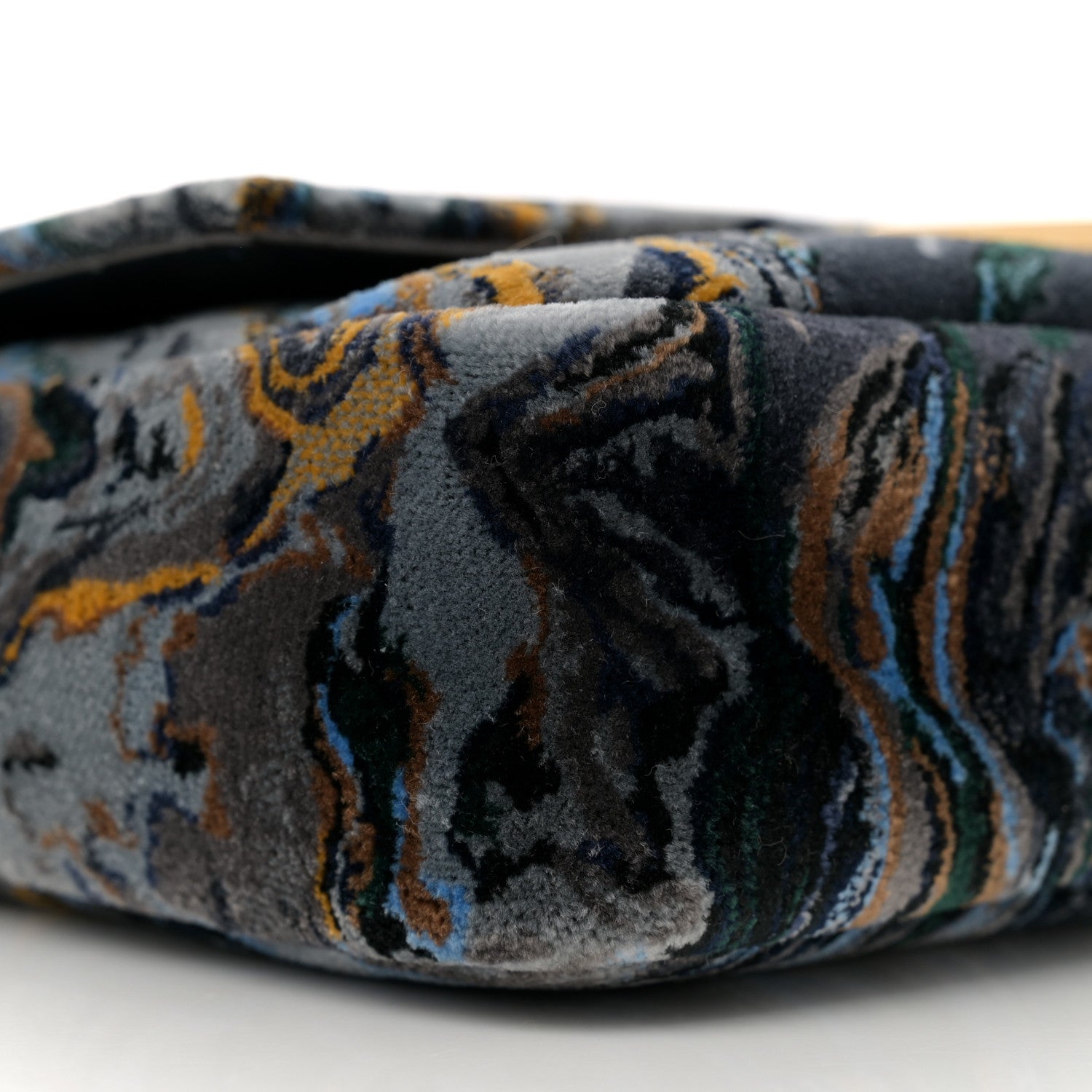 Fendi Velvet Tappetino Marble Baguette Bleu Multicolor 9 of 10
