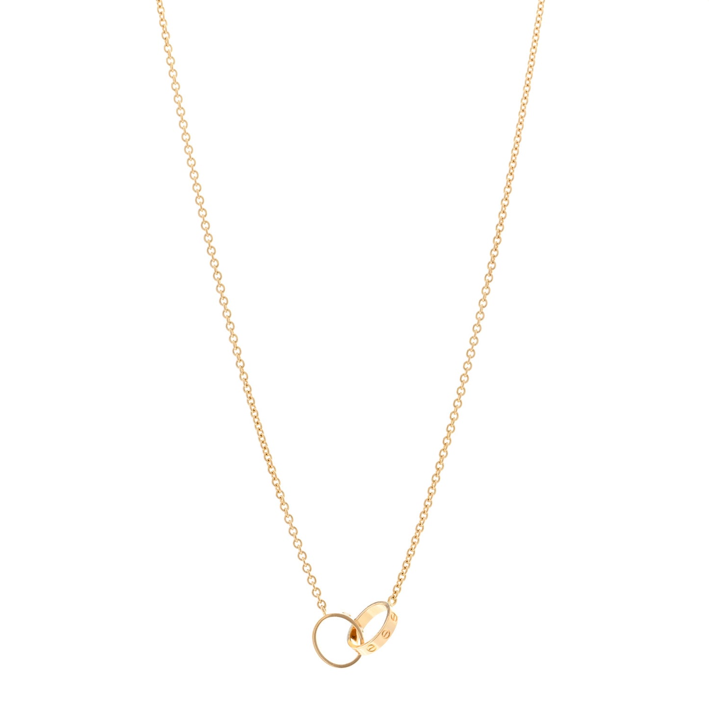 18K Yellow Gold Interlocking LOVE Necklace