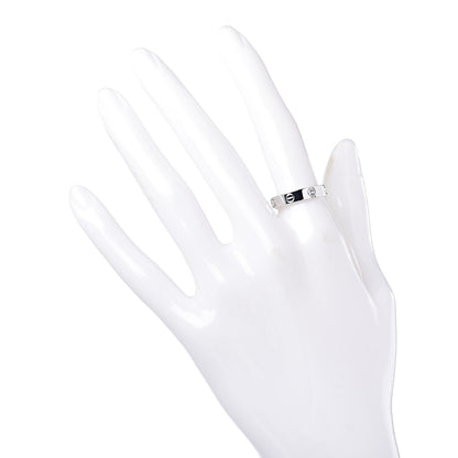 Cartier 18K White Gold Diamond 3.5mm LOVE Wedding Band Ring 54 6.75 2 of 4