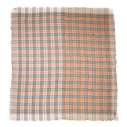 Burberry Cotton Vintage Check Two Tone Lightweight Scarf Archive Beige Grey 1 of 4