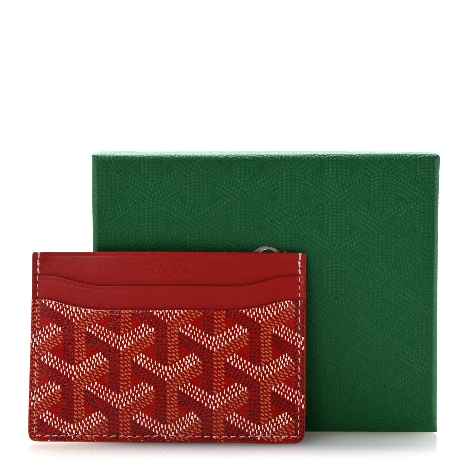 Goyard Goyardine Saint Sulpice Card Holder Red 1887945 – FASHIONPHILE