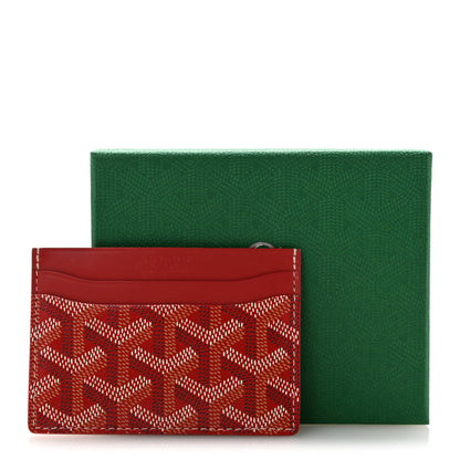 Goyard Goyardine Saint Sulpice Card Holder Red 8 of 8