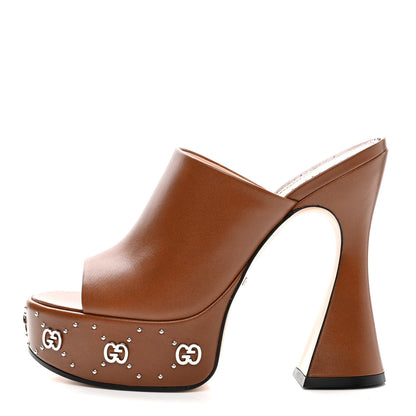 Gucci Malaga Kid Janaya 150mm Platform Sandals 38.5 Cuir 1 of 12