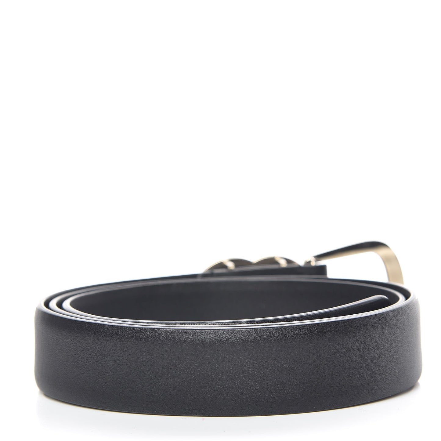 Calfskin CC Logo Belt 80 32 Black