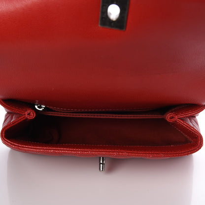 Chanel Caviar Quilted Mini Coco Handle Flap Red 6 of 8