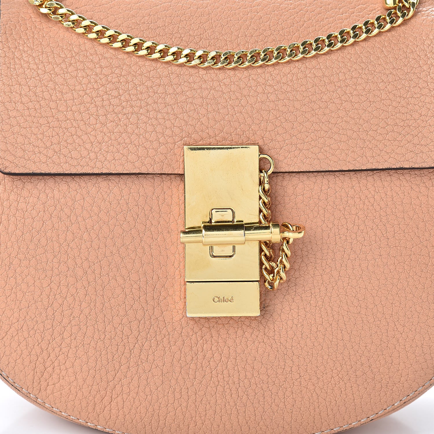 Chloe Grained Lambskin Mini Drew Shoulder Bag Gingerbread 8 of 11